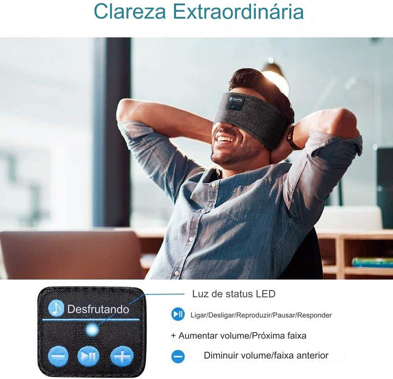 Faixa de Cabeça com Fones de Ouvido Bluetooth, para Dormir e Correr - BDZ