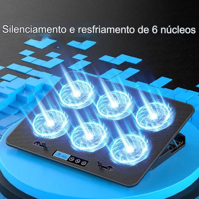 Base para Notebook Multi Hexa com 6 Coolers - BDZ