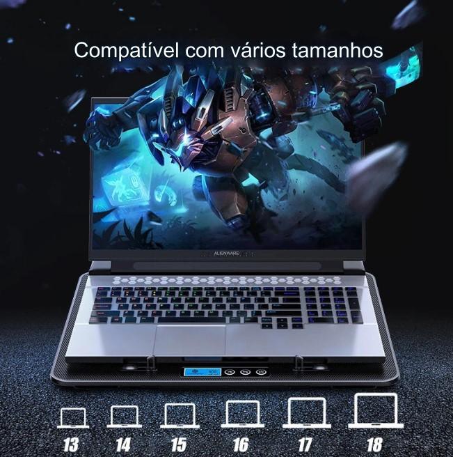 Base para Notebook Multi Hexa com 6 Coolers - BDZ