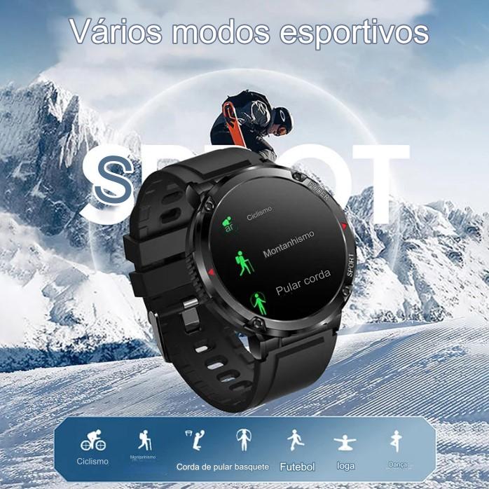 Smartwatch de Alta Capacidade 600mAh, Resistente à Água IP68, Tela AMOLED HD - Empreda BDZ