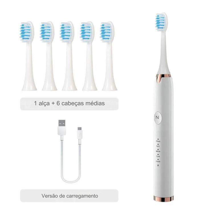 Escova de Dentes Elétrica Tongwode para Limpeza Oral - Recarregável, Inteligente, Ultrassônica e de Longa Duração - BDZ