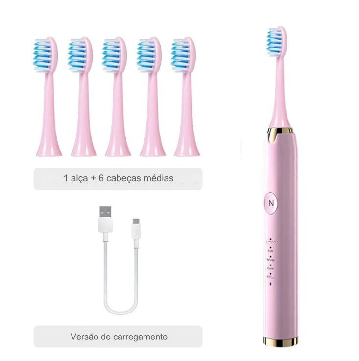 Escova de Dentes Elétrica Tongwode para Limpeza Oral - Recarregável, Inteligente, Ultrassônica e de Longa Duração - BDZ