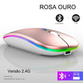 Mouse Sem Fio RGB Recarregável e Bluetooth - BDZ