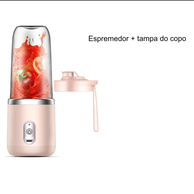 Extrator de Sucos de Frutas Portátil Recarregável Automático Multiuso com Corpo de Plástico e Motor de Alta Velocidade - BDZ