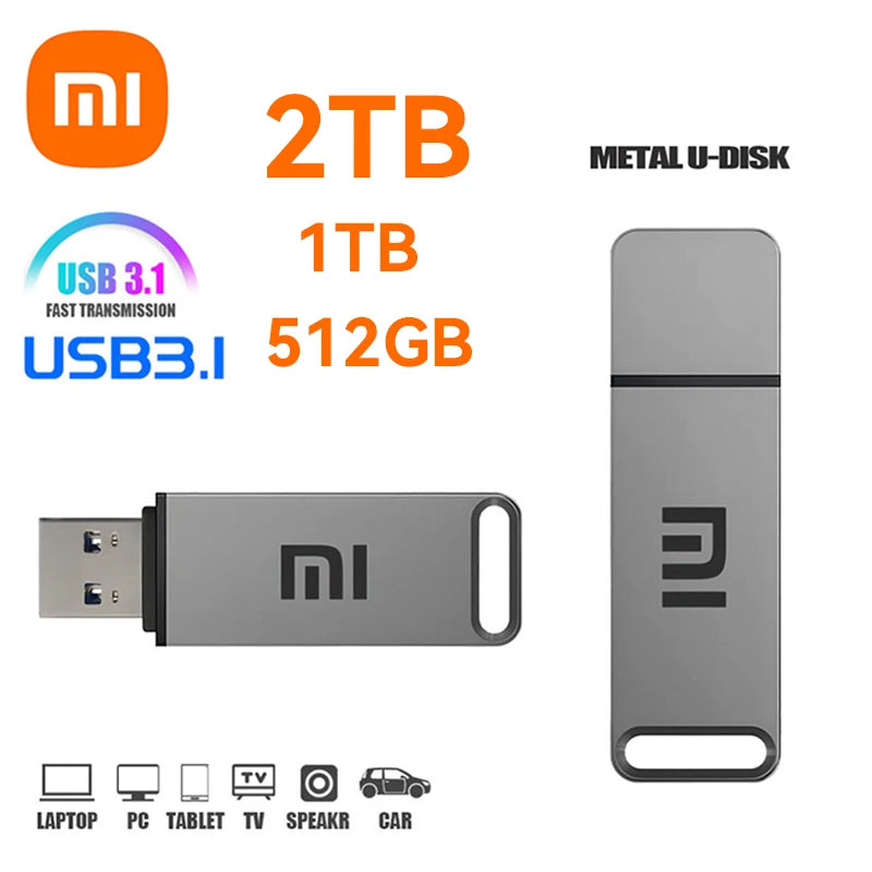 Pen Drive USB 3.1 Original da Xiaomi: Alta Velocidade e Resistente à Água - BDZ