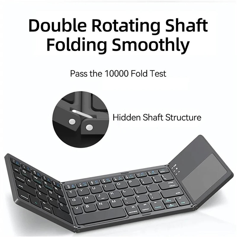 Mini Teclado Dobrável Bluetooth Touchpad Pc Notebook Tablet - BDZ