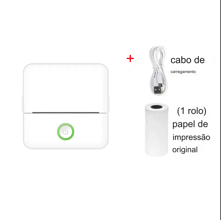 Mini Impressora Térmica Portátil de Etiquetas em HD, Impressora Bluetooth de Longa Duração para Estudantes, Notas de Título Erradas, Impressão sem Tinta - BDZ